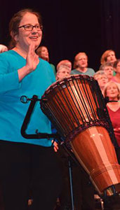 Ali on the drum! Ali on the drum!